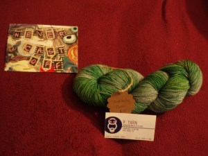 V Yarn skein