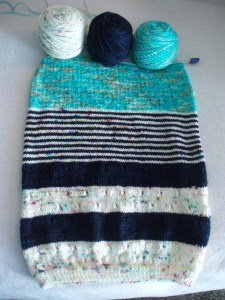 3 Color Cashmere Cowl Progress