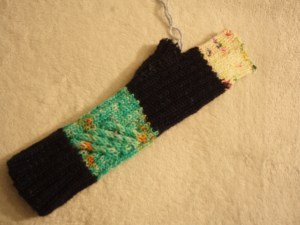 Te Ara Fingerless Mitts progress 2